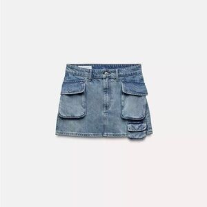 Zara Light Blue Denim Skirt